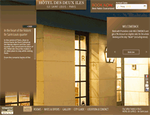 Tablet Screenshot of deuxiles-paris-hotel.com